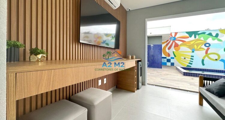 Casa aconchegante e espaçoso, com 04 dormitórios e 3 suítes – Mar verde – Caraguatatuba