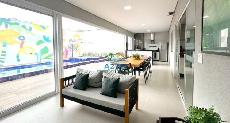 Casa aconchegante e espaçoso, com 04 dormitórios e 3 suítes – Mar verde – Caraguatatuba