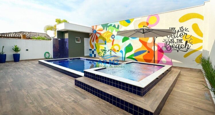 Casa aconchegante e espaçoso, com 04 dormitórios e 3 suítes – Mar verde – Caraguatatuba