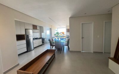 LOCAÇÃO – Apto Vista Mar, 03 dorms (01 suíte), 02 vagas, mobiliado – Piscina elevada c/ borda Infinita