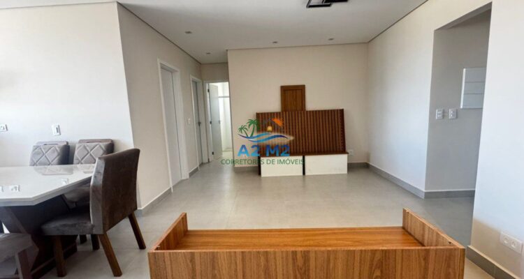 LOCAÇÃO – Apto Vista Mar, 03 dorms (01 suíte), 02 vagas, mobiliado – Piscina elevada c/ borda Infinita