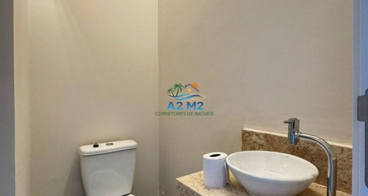 LOCAÇÃO – Apto Vista Mar, 03 dorms (01 suíte), 02 vagas, mobiliado – Piscina elevada c/ borda Infinita