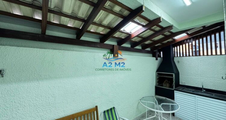 Locação – Sobrado com 03 suítes – 150 metros da Praia de Massaguaçu – Mobiliado