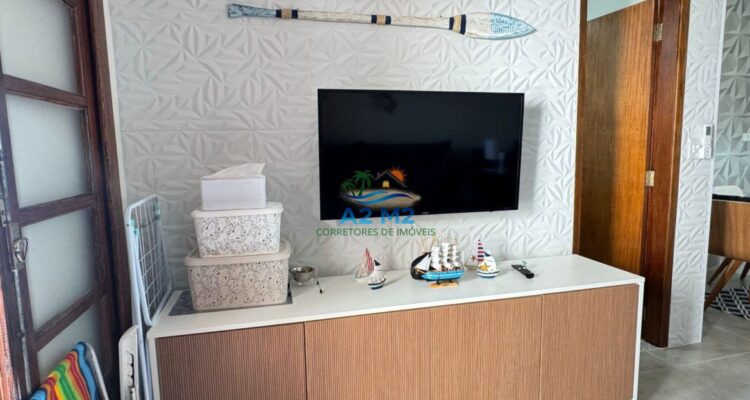 STÚDIO em Condomínio Frente ao Mar na Praia de Massaguaçu com Móveis Planejados!!