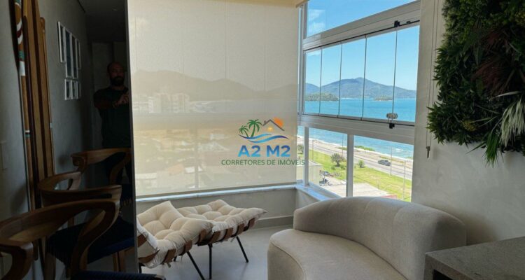 Apartamento Vista Mar , Mobiliado 3 dor. sendo 1 suite , varanda gourmet , na praia da Massaguaçu em Caraguatatuba