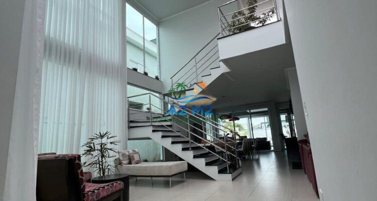 Casa de alto padrão para locação definitiva – 4 suítes – Condomínio Costa Nova, frente ao mar, Massaguaçu, Caraguatatuba