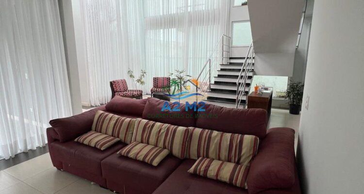 Casa de alto padrão para locação definitiva – 4 suítes – Condomínio Costa Nova, frente ao mar, Massaguaçu, Caraguatatuba